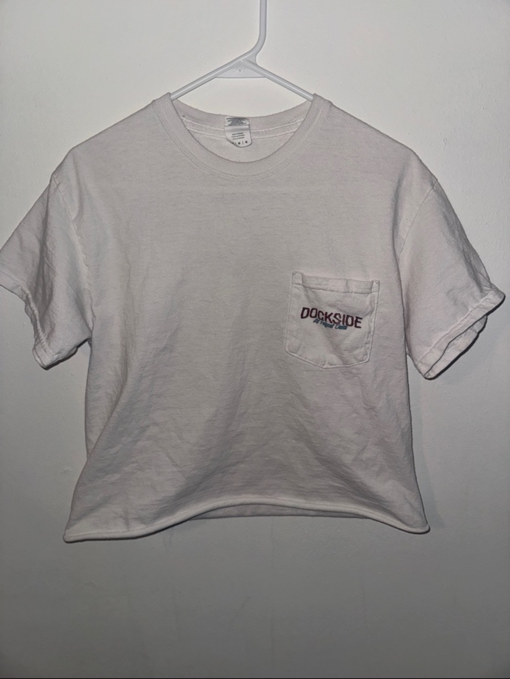 White Cropped Tee